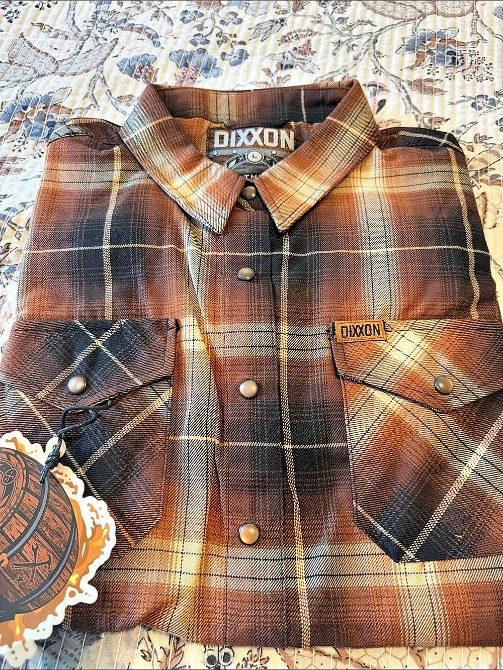 Dixxon The Barrel Flannel Plaid Shirt Size Large